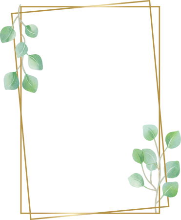 Watercolor Leaf Frame